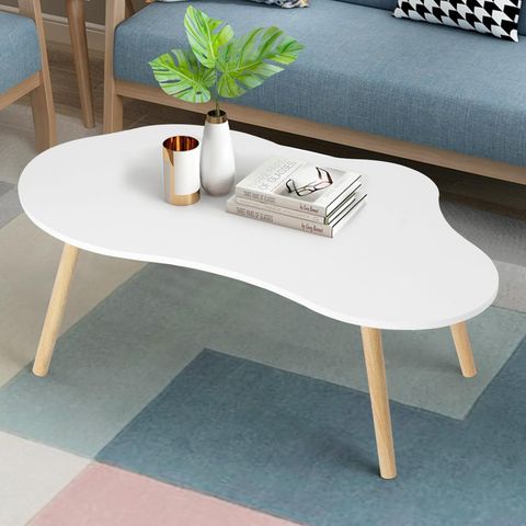 Coffee Table White,Modern Coffee Tables For Living Room,Simple Design ... within The Elegant Simplicity of a White Ash Solid Wood Rock Coffee Table